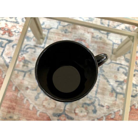 France Arcoroc Coffee Mug, Black Abstract Print Art Cup, Vintage Black French - Picture 8 of 10